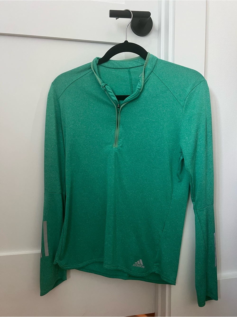 adidas Men’s Teal Green Quarter-Zip Athletic Pullover